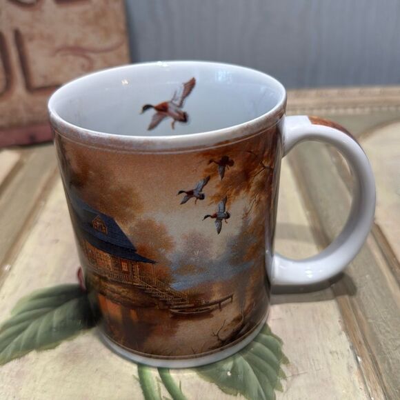Cape Shore Judy Gibson Lake Cabin Ducks in Flight Mug - Picture 2 of 12